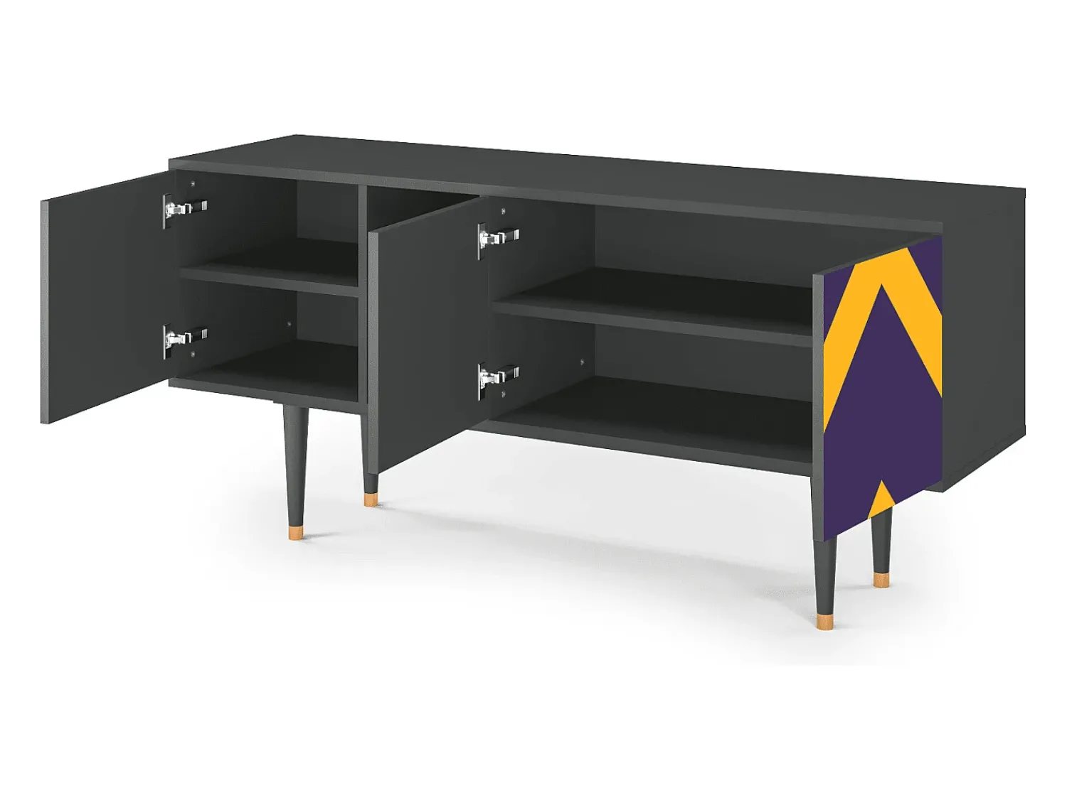 Mueble de TV - 150х69х41 cm - T5 - The Brightest Way, Antracite^ Móvel De Tv