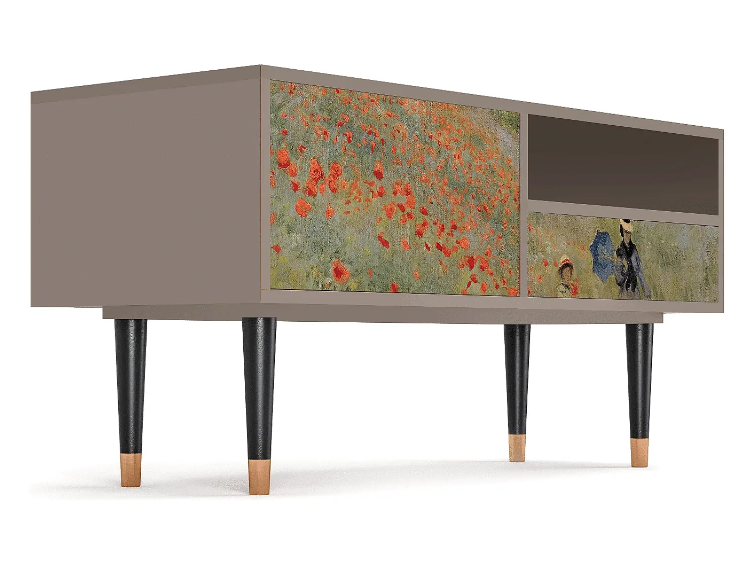 Mueble de TV - 115х59х48 cm - T3 - The Poppy Field , Latte^ Móvel De Tv