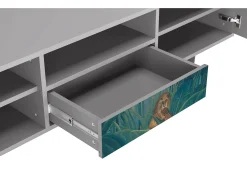Mueble de TV - 170х59х41 cm - T6 - The Repast of the Lion, Cinza Cinzento