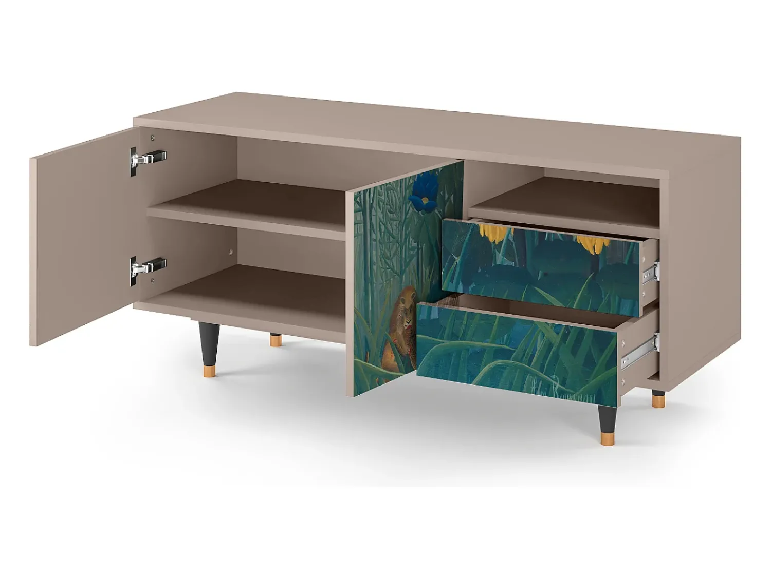Móvel De Tv* Mueble de TV - 125х56х41 cm - T7 - The Repast of the Lion, Latte Bege