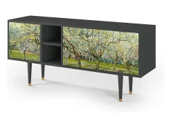 Mueble de TV - 150х69х41 cm - T5 - The Branco Orchard, Antracite^ Móvel De Tv