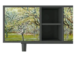 Mueble de TV - 150х69х41 cm - T5 - The Branco Orchard, Antracite^ Móvel De Tv