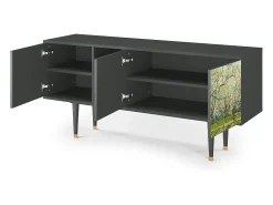 Mueble de TV - 150х69х41 cm - T5 - The Branco Orchard, Antracite^ Móvel De Tv