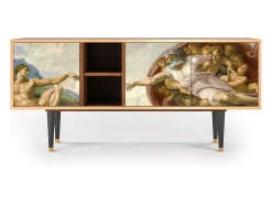 Mueble de TV - 150х69х41 cm - T5 - The Creation of Adam, Nogueira^ Móvel De Tv