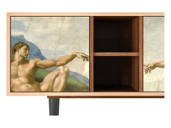 Mueble de TV - 150х69х41 cm - T5 - The Creation of Adam, Nogueira^ Móvel De Tv