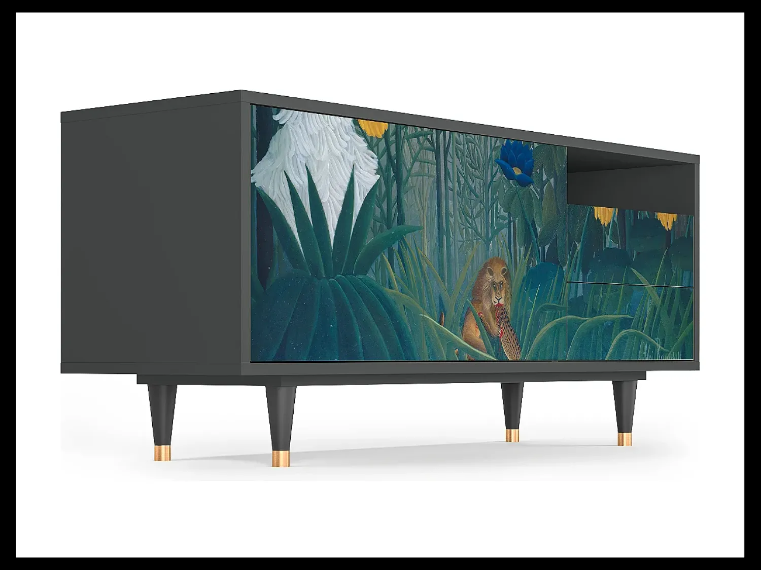 Mueble de TV - 125х56х41 cm - T7 - The Repast of the Lion, Antracite^ Móvel De Tv
