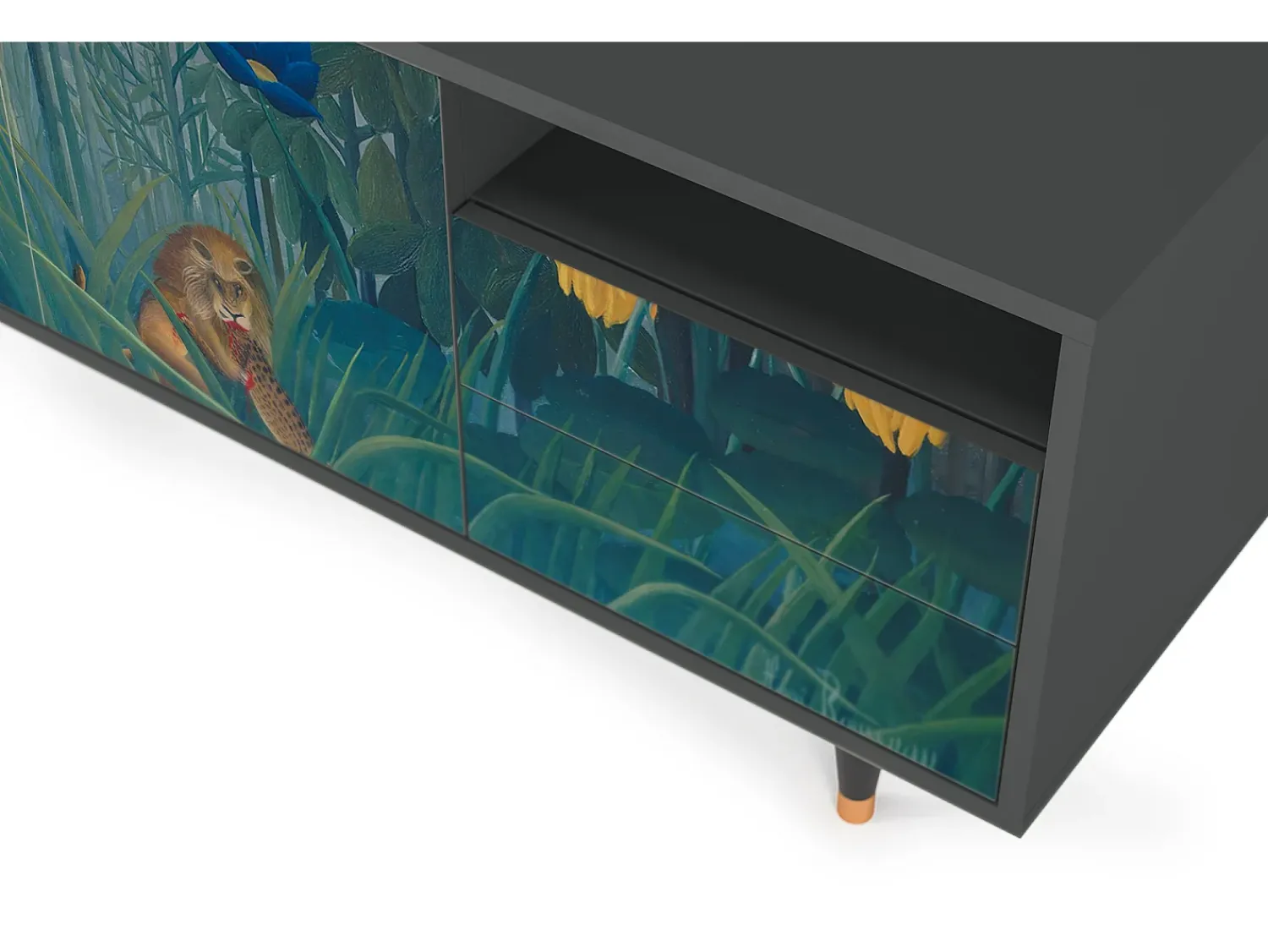 Mueble de TV - 125х56х41 cm - T7 - The Repast of the Lion, Antracite^ Móvel De Tv