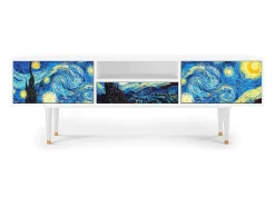 Mueble de TV - 170х59х41 cm - T6 - The Starry Night , Branco Bege