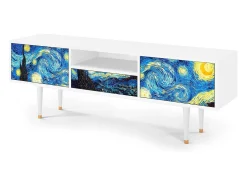 Mueble de TV - 170х59х41 cm - T6 - The Starry Night , Branco Bege