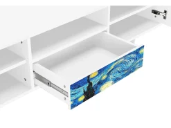 Mueble de TV - 170х59х41 cm - T6 - The Starry Night , Branco Bege