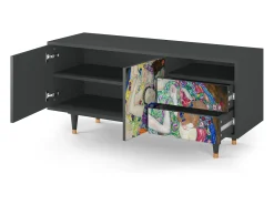 Móvel De Tv| Mueble de TV - 125х56х41 cm - T7 - The Maiden by Klimt, Antracite Cinza antracite