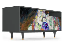 Móvel De Tv| Mueble de TV - 125х56х41 cm - T7 - The Maiden by Klimt, Antracite Cinza antracite