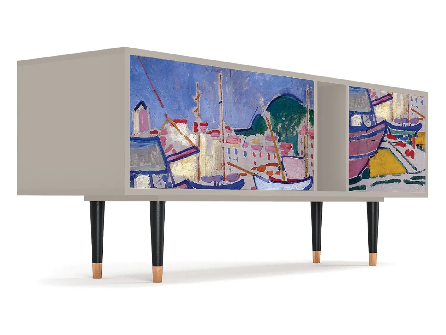 Mueble de TV - 170х69х48 cm - T1 - The Port of Collioure , Areia^ Móvel De Tv