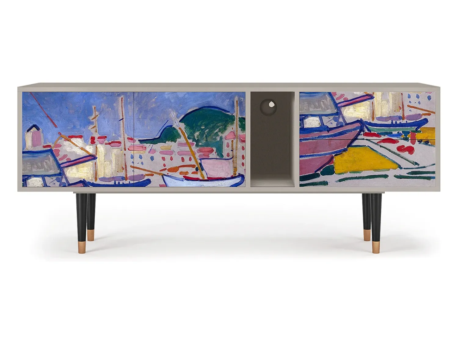 Mueble de TV - 170х69х48 cm - T1 - The Port of Collioure , Areia^ Móvel De Tv