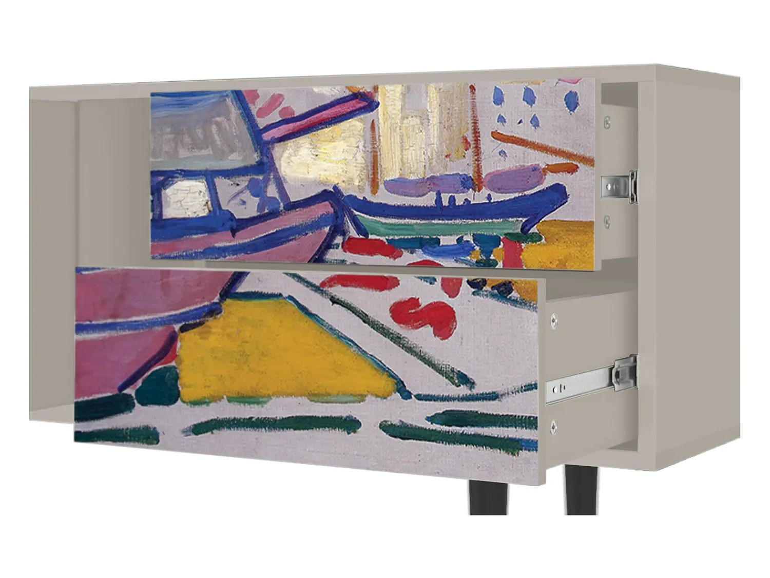 Mueble de TV - 170х69х48 cm - T1 - The Port of Collioure , Areia^ Móvel De Tv