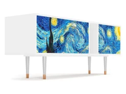 Móvel De Tv| Mueble de TV - 170х69х48 cm - T1 - The Starry Night , Branco Bege