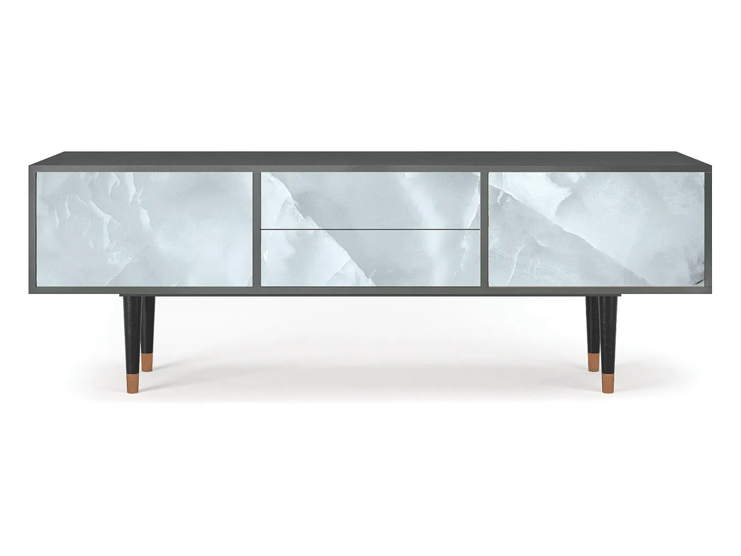 Móvel De Tv* Mueble de TV - 170х59х48 cm - T4 - The Onyx, Antracite Cinza antracite