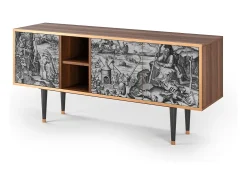 Móvel De Tv| Mueble de TV - 150х69х41 cm - T5 - The Temptation, Nogueira Castanho
