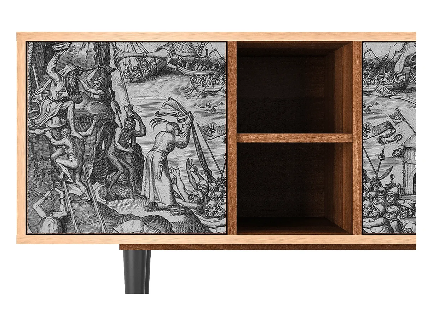 Móvel De Tv| Mueble de TV - 150х69х41 cm - T5 - The Temptation, Nogueira Castanho