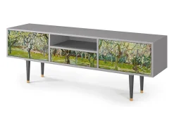 Mueble de TV - 170х59х41 cm - T6 - The Branco Orchard, Cinza Cinzento