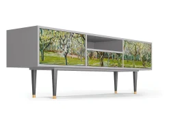 Mueble de TV - 170х59х41 cm - T6 - The Branco Orchard, Cinza Cinzento