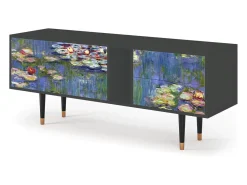Móvel De Tv| Mueble de TV - 170х69х48 cm - T1 - The water lily pond , Antracite Cinza antracite