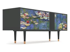 Móvel De Tv| Mueble de TV - 170х69х48 cm - T1 - The water lily pond , Antracite Cinza antracite