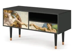 Mueble de TV - 115х59х48 cm - T3 - The Creation of Adam, Antracite^ Móvel De Tv