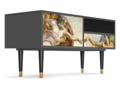 Mueble de TV - 115х59х48 cm - T3 - The Creation of Adam, Antracite^ Móvel De Tv