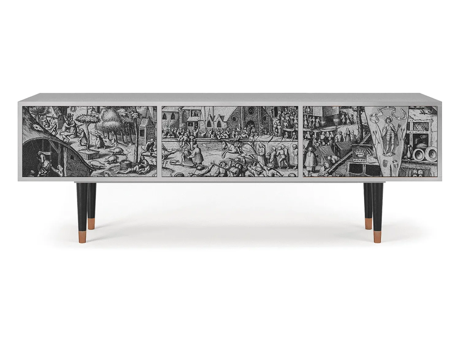 Mueble de TV - 170х59х48 cm - T4 - The Festival of Saint, Cinza^ Móvel De Tv