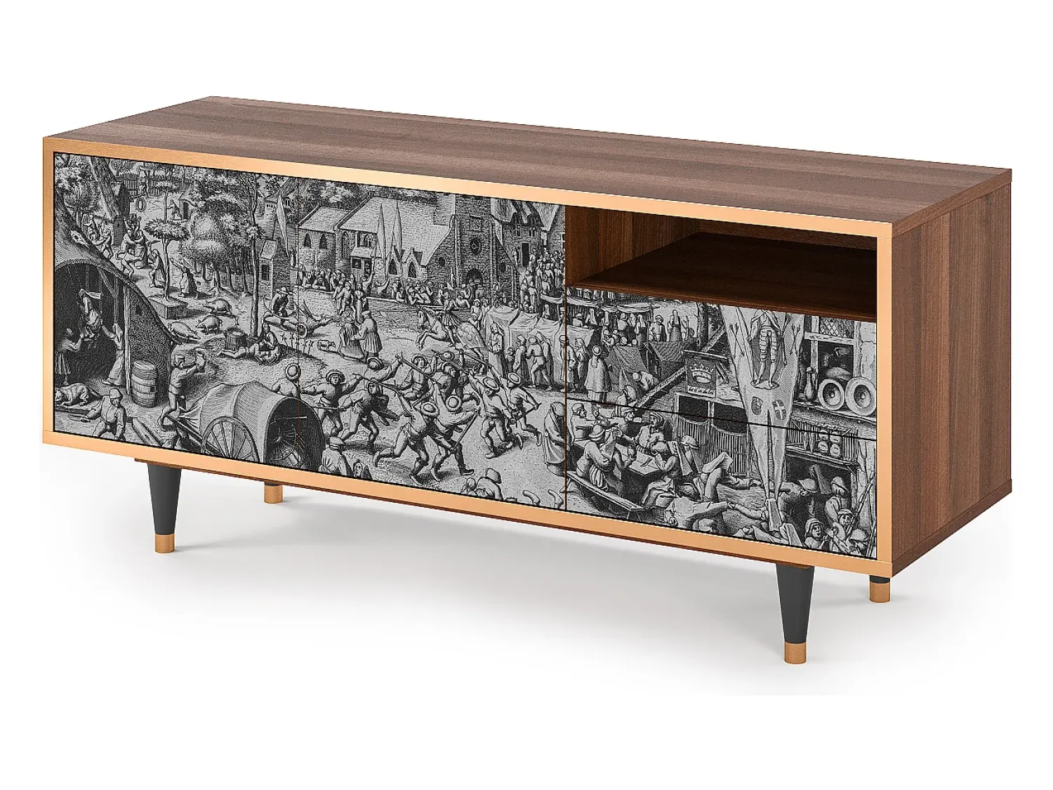 Móvel De Tv* Mueble de TV - 125х56х41 cm - T7 - The Festival of Saint, Nogueira Castanho
