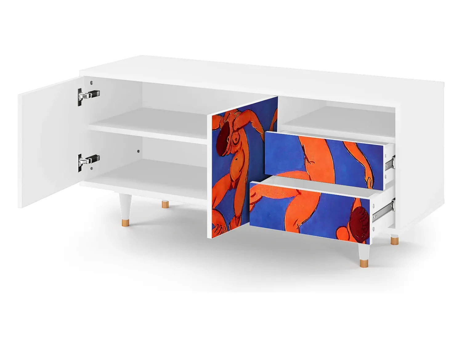 Mueble de TV - 125х56х41 cm - T7 - The Dance by Matisse , Branco^ Móvel De Tv