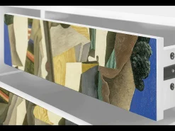 Mueble de TV - 170х59х48 cm - T4 - The Cubist Paintings , Branco^ Móvel De Tv