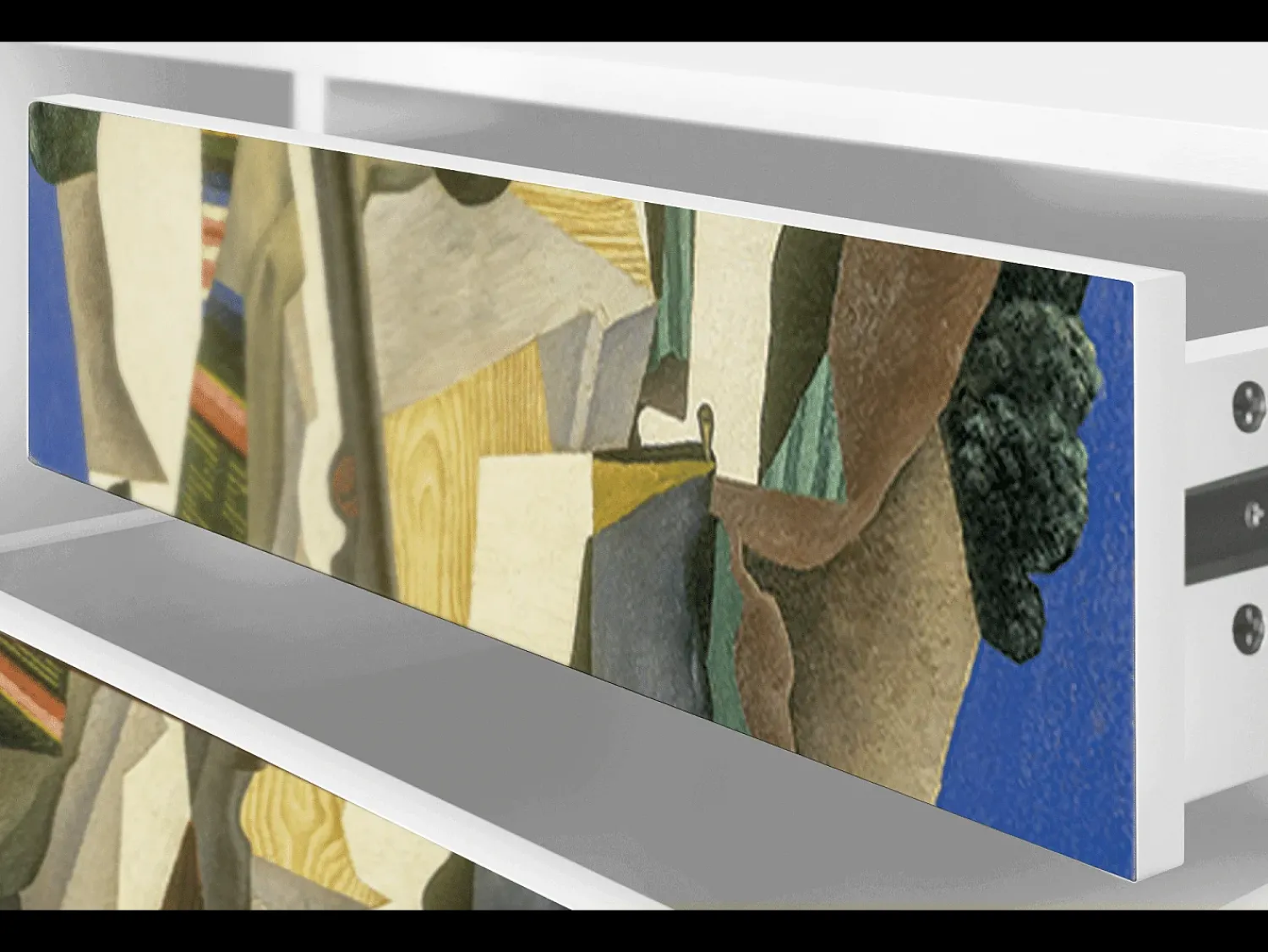 Mueble de TV - 170х59х48 cm - T4 - The Cubist Paintings , Branco^ Móvel De Tv