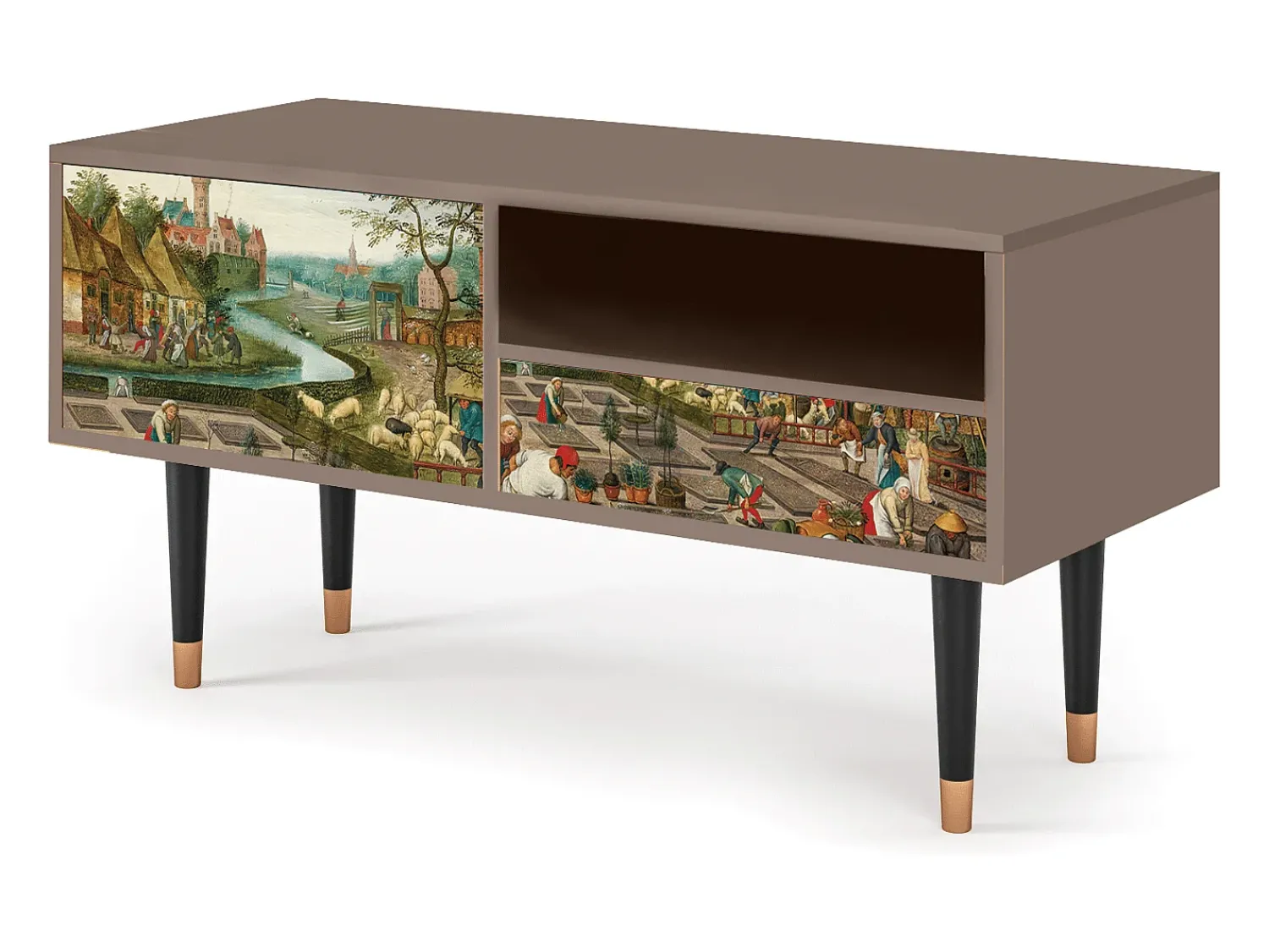 Mueble de TV - 115х59х48 cm - T3 - The Younger - Spring, Latte^ Móvel De Tv