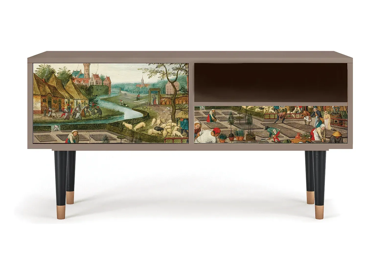 Mueble de TV - 115х59х48 cm - T3 - The Younger - Spring, Latte^ Móvel De Tv