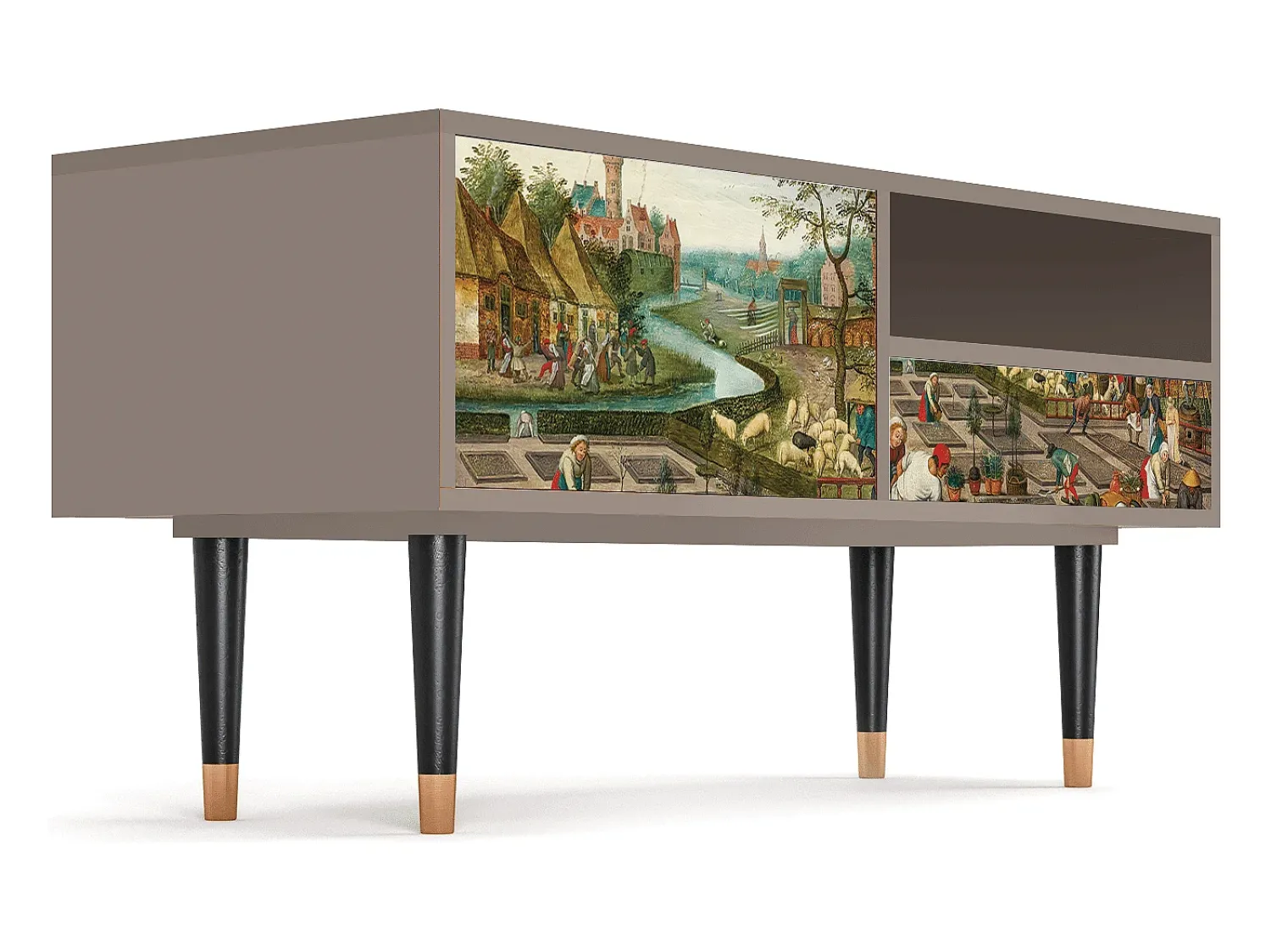 Mueble de TV - 115х59х48 cm - T3 - The Younger - Spring, Latte^ Móvel De Tv