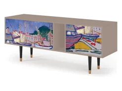 Móvel De Tv* Mueble de TV - 170х69х48 cm - T1 - The Port of Collioure , Latte Bege