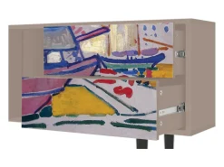 Móvel De Tv* Mueble de TV - 170х69х48 cm - T1 - The Port of Collioure , Latte Bege