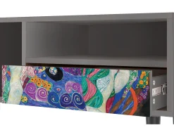 Móvel De Tv| Mueble de TV - 115х59х48 cm - T3 - The Maiden by Klimt, Cinza Cinzento