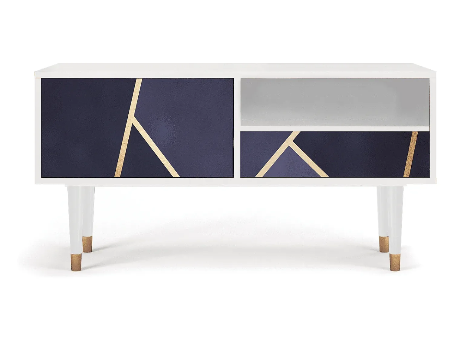 Móvel De Tv* Mueble de TV - 115х59х48 cm - T3 - The Amethyst, Branco Bege
