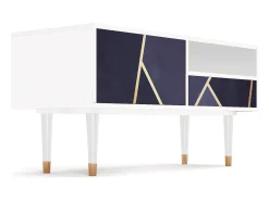 Móvel De Tv* Mueble de TV - 115х59х48 cm - T3 - The Amethyst, Branco Bege