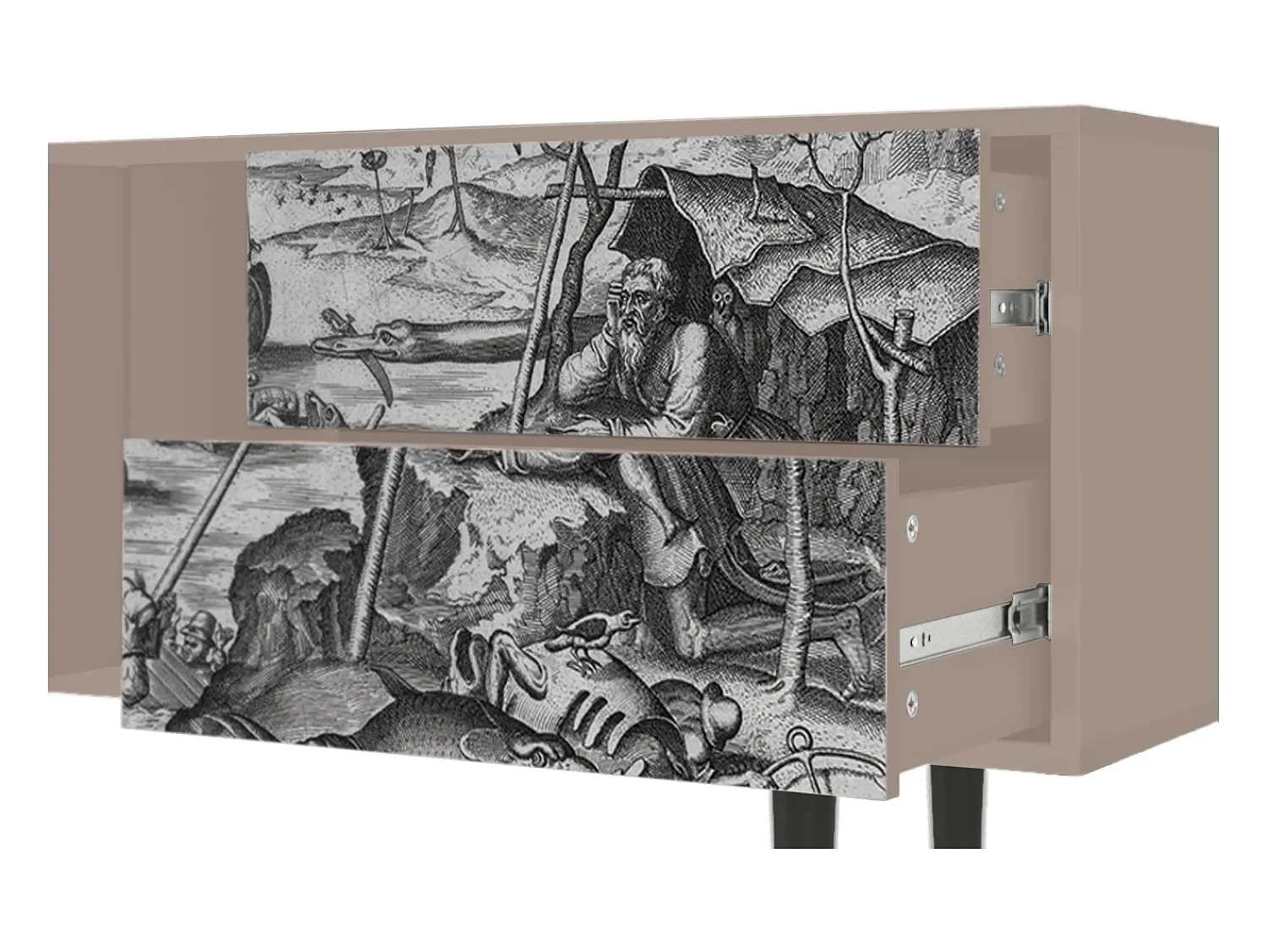 Móvel De Tv| Mueble de TV - 170х69х48 cm - T1 - The Temptation, Latte Bege