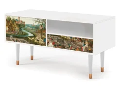 Móvel De Tv* Mueble de TV - 115х59х48 cm - T3 - The Younger - Spring, Branco Bege