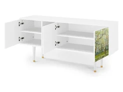 Móvel De Tv| Mueble de TV - 150х69х41 cm - T5 - The Branco Orchard, Branco Bege