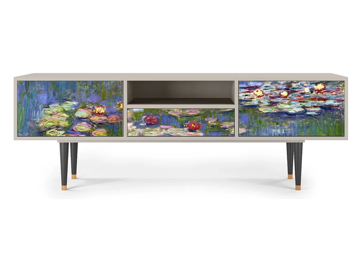 Móvel De Tv* Mueble de TV - 170х59х41 cm - T6 - The water lily pond , Areia Bege