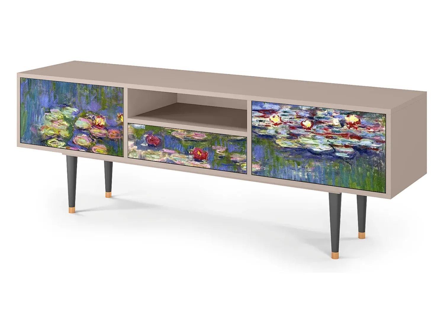 Móvel De Tv* Mueble de TV - 170х59х41 cm - T6 - The water lily pond , Areia Bege
