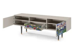 Móvel De Tv* Mueble de TV - 170х59х41 cm - T6 - The water lily pond , Areia Bege