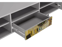 Discount Mueble de TV - 170х59х41 cm - T6 - The Kiss by Klimt , Cinza Cinzento