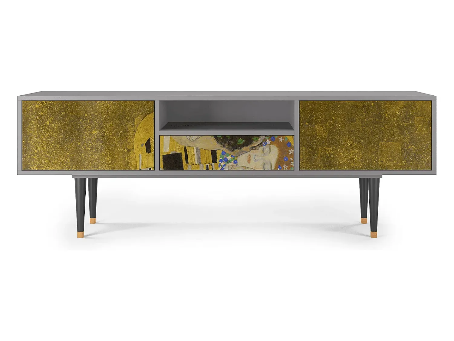 Discount Mueble de TV - 170х59х41 cm - T6 - The Kiss by Klimt , Cinza Cinzento
